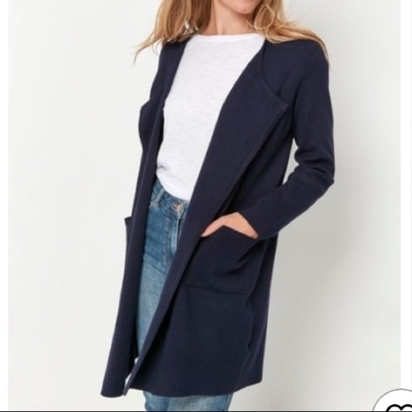 Harlowe & Graham Jackets & Blazers - Harlow and Graham Long Line Side Zippered Coat